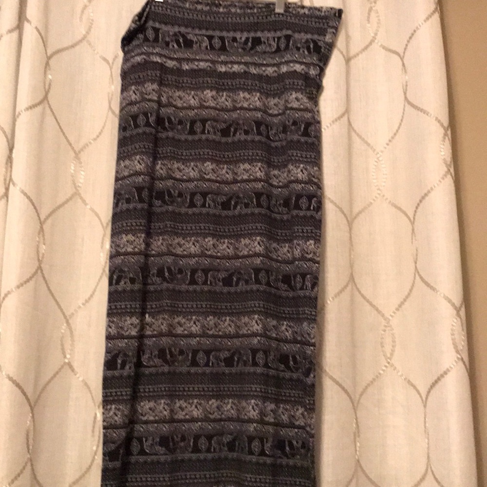 Cotton knit maxi skirt